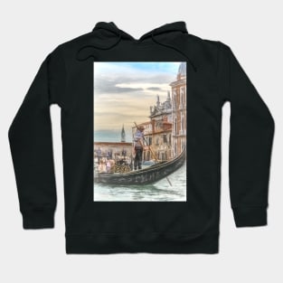 Gondola On The Grand Canal Venice Hoodie